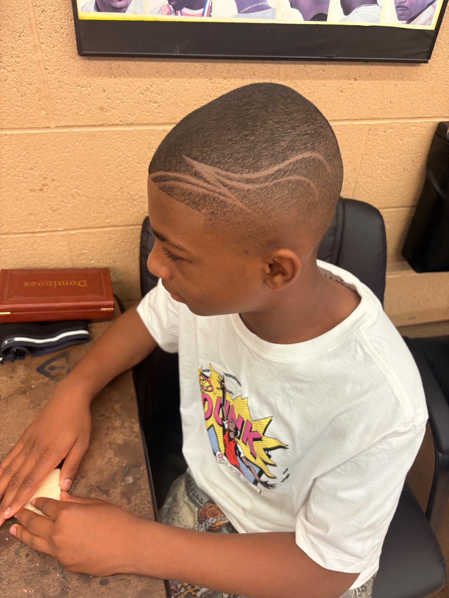 Custom swirl hair design by Main Edge