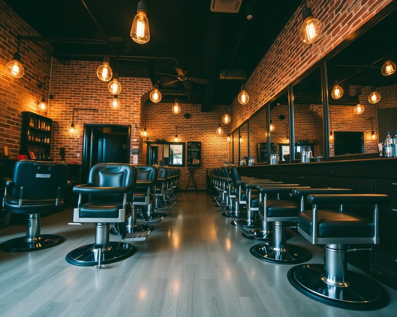 Inside Main Edge Barber Shop
